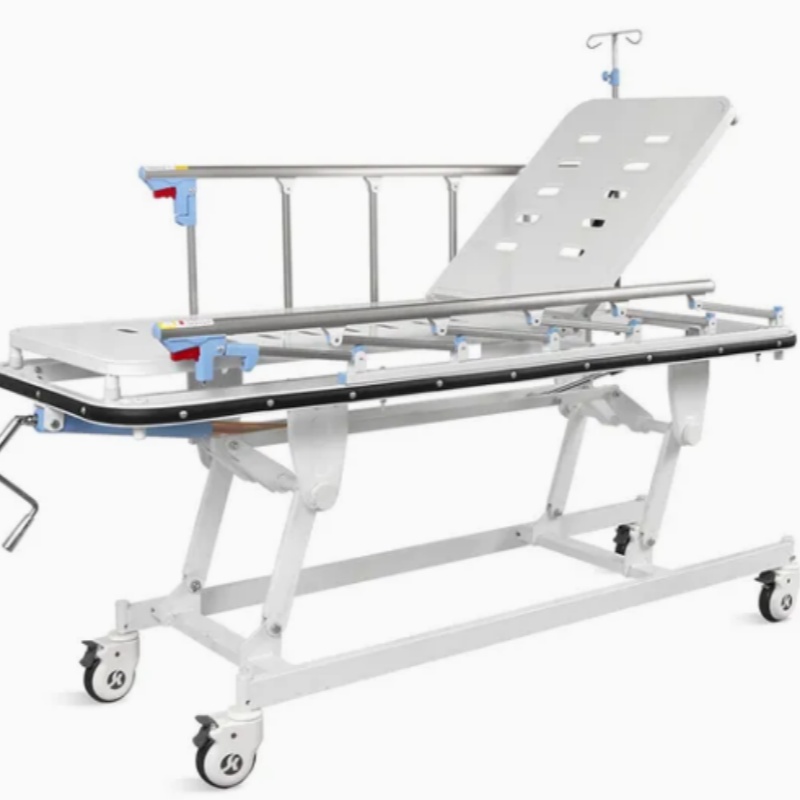 Phòng khám kim loại Xe đẩy vận chuyển bệnh nhân khẩn cấp có thể điều chỉnh nâng lưng